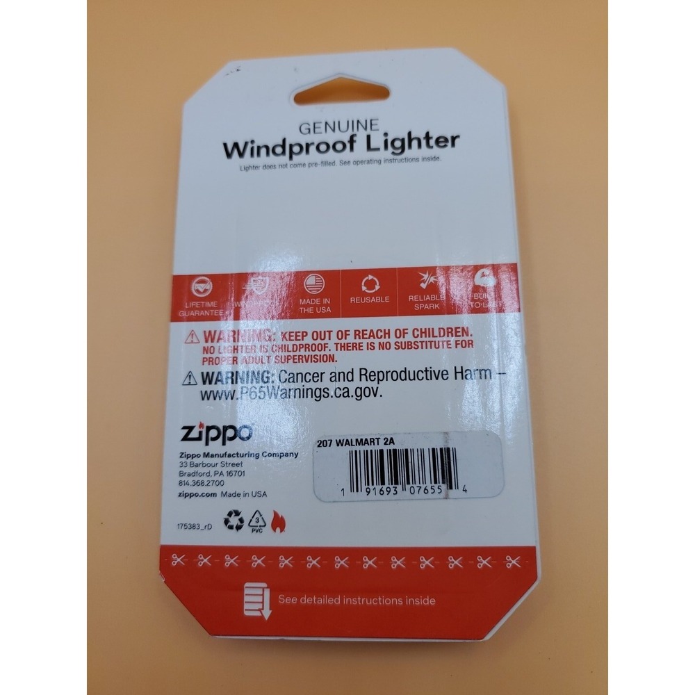 Zippo Lighter 2022 Walmart 2A,  New And Unused - Picture 2 of 2